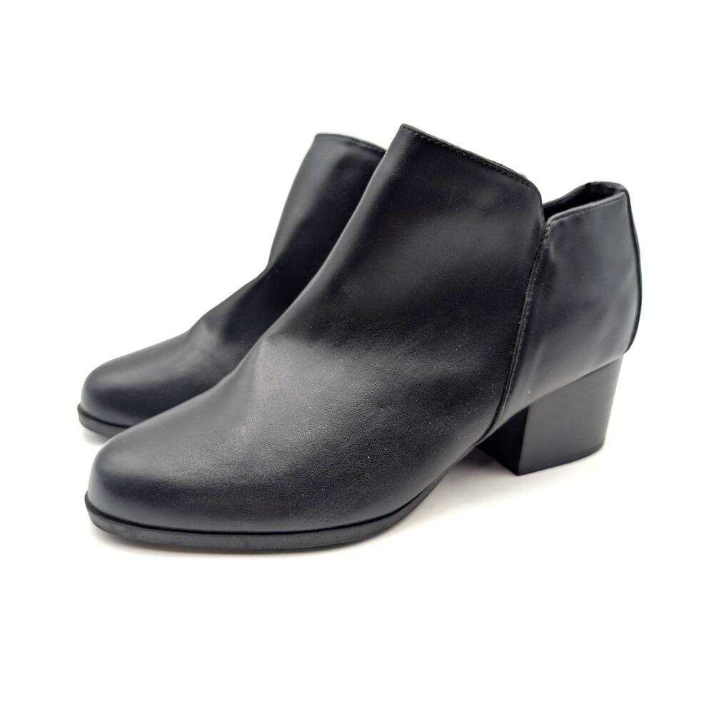 Easy Spirit Georgina Block Heel Ankle Bootie Women's Black Size US9M EU39.5
